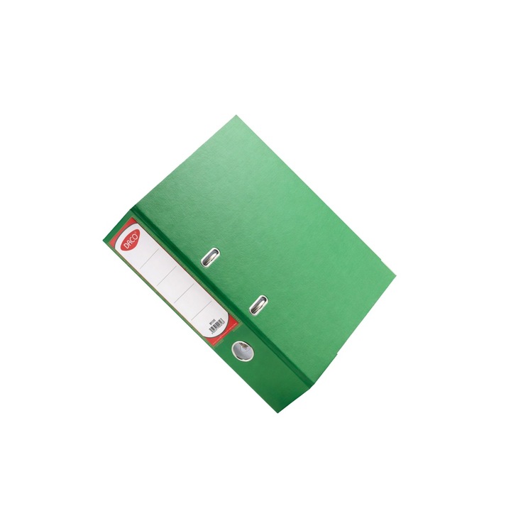Biblioraft A4, Plastifiat, Cotor 75 mm, Verde pentru Organizare Eficienta DACO sku11