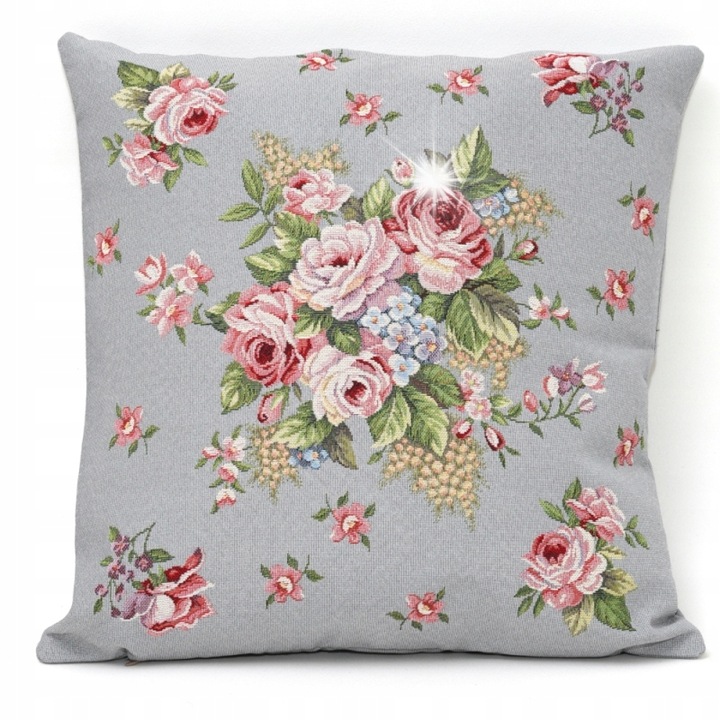 Párnahuzat, IRYS, gobelin, szürke, 45x45cm