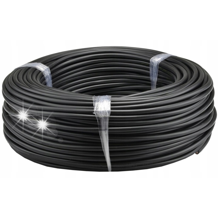 Cabluri electrice OMY 2x1mm2, 100m, negru, set