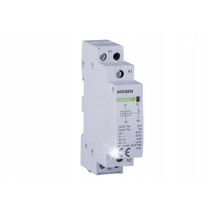 Releu modular NOARK 2xNO 20A 230V IP20