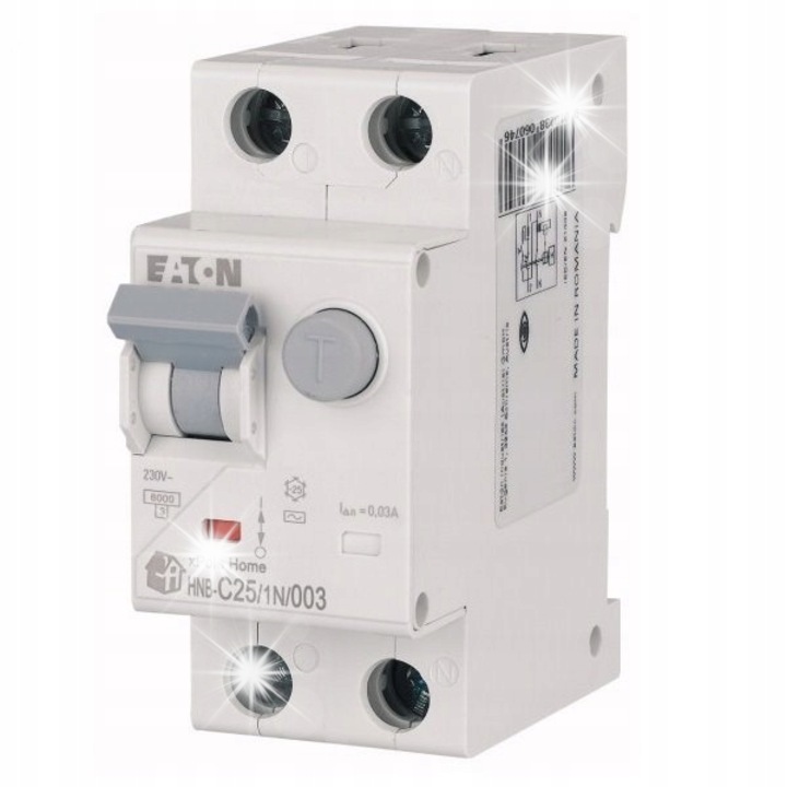 Dispozitiv de protectie diferentiala Eaton HNB-B16/1N/003 1P+N 16A 30mA, 6kA, tip AC, 230V