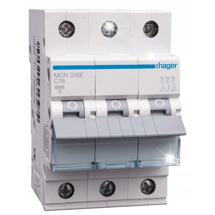 Siguranta electrica Hager, intrerupator de supratensiune 3-fazic, 16A, 3P, 230/400V AC