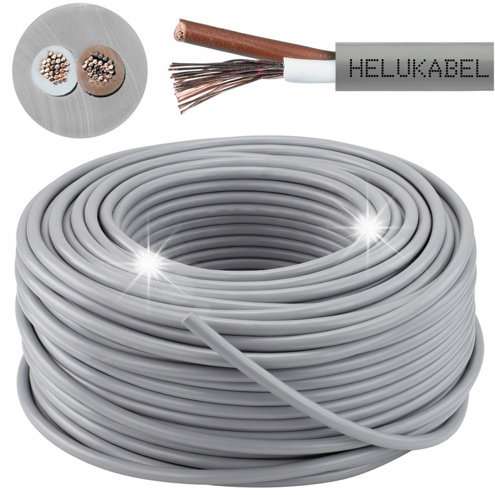 Cabluri electrice TRONIC LIYY 2x1mm, 500V, olejoodporn, gri, 300m