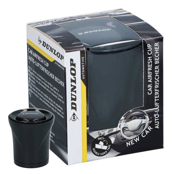 Odorizant auto gel tip cupa, Dunlop, Aroma New Car, 70 g