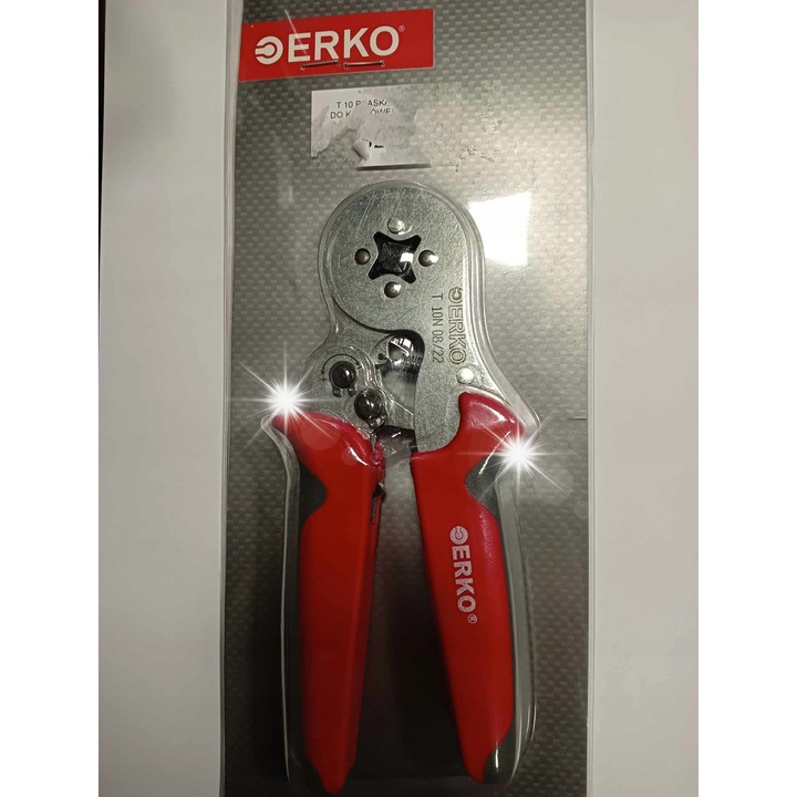 Клещи за кримпване, ERKO T10N, 0,14-10 mm2, 180 mm, 420 g