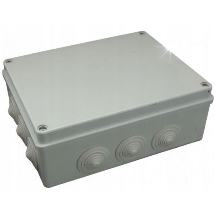 Hermetikus doboz S-BOX 706, 12 tömszelence, szürke, 380x300x120mm