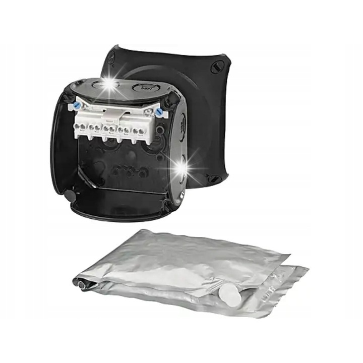 HENSEL WP 0202 B szerelődoboz, IP68, 93x93x62mm, fekete