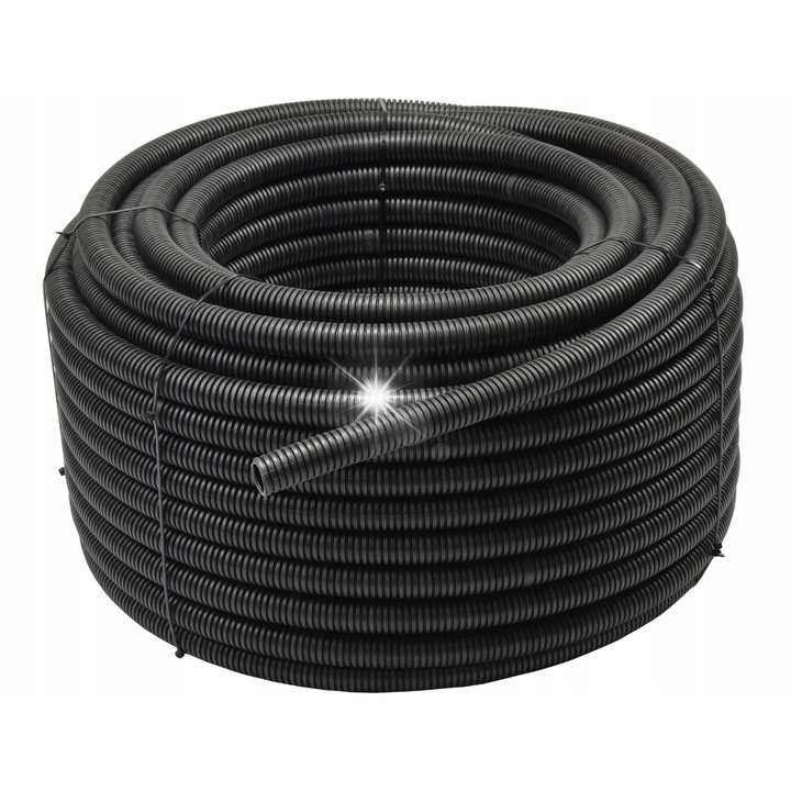Rura karbowana AKS Zielonka RKGSP 20x14mm 750N, 25m, neagra