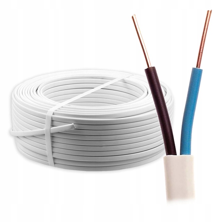 YDYp lapos kábel 2x1,5mm fehér 5,4x8,3mm 100m