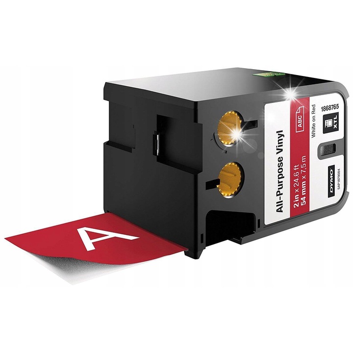 DYMO XTL címkeszalag 54mm x 7m piros / fehér, UV-álló, vízálló