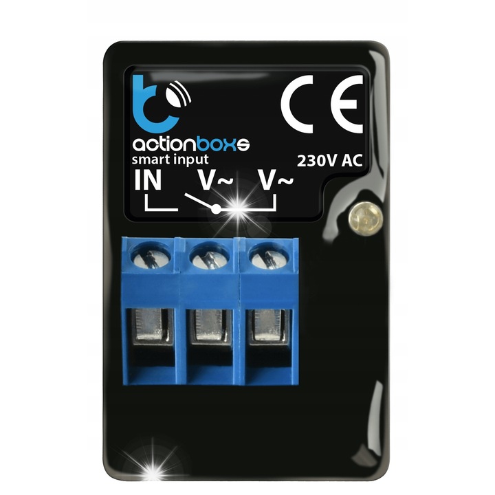 BleBox actionBoxS WiFi vezérlőmodul 230V, 4 bemenet, méretek 25x39x24mm