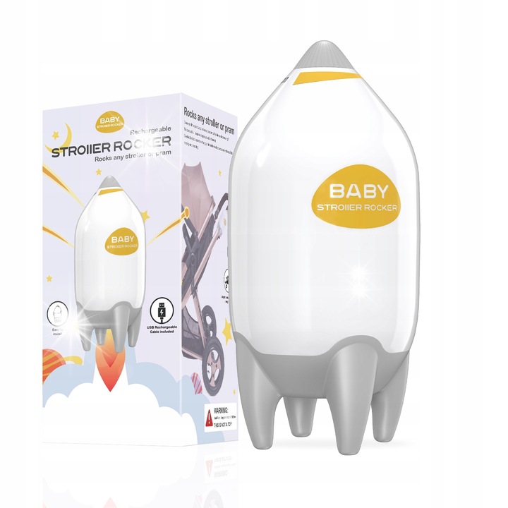 Balansoar portabil pentru carucior, Pan i Pani Gadzet, incarcare USB, ciclu de leganare 60 minute, dimensiuni 16.5x8x9cm
