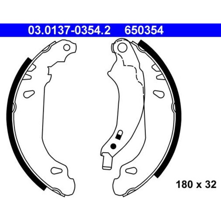 Ate 03.0137-0354.2 fékpofa készlet - kompatibilis Peugeot
