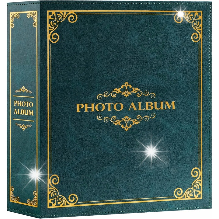 Album foto traditional, 1000 poze, 33x31x9cm, negru, 60 pagini