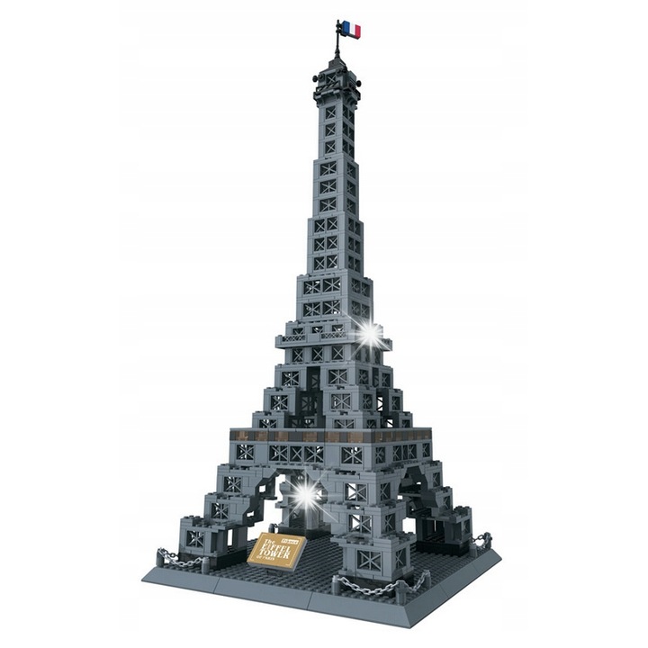Set de constructie Wange 5217, Turnul Eiffel, 978 piese, 27,2x27,2x67cm