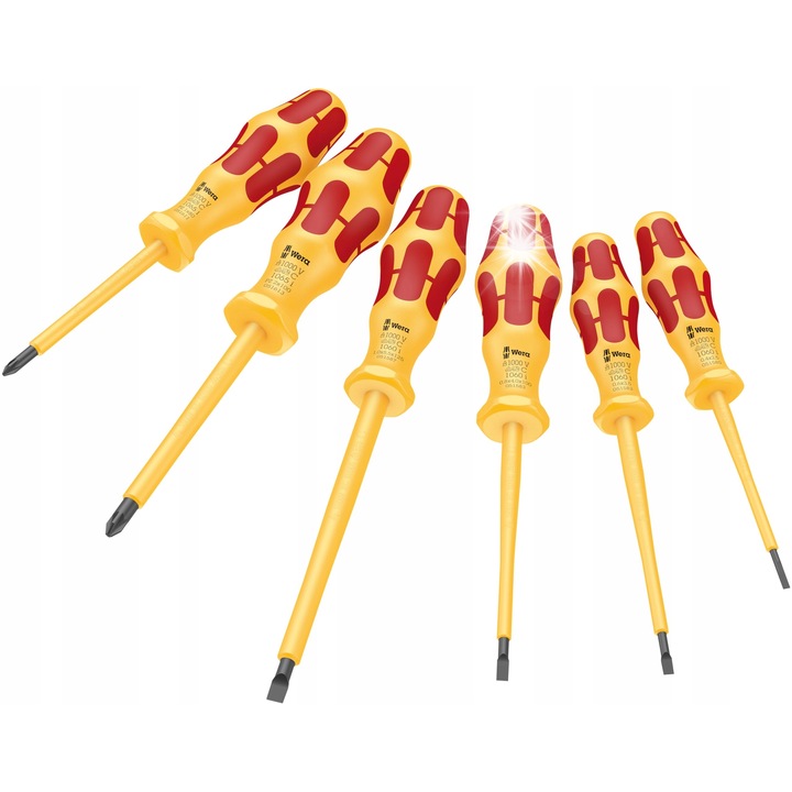 Set 6 Surubelnite Izolate Wera, VDE, 1000V, dimensiuni variate