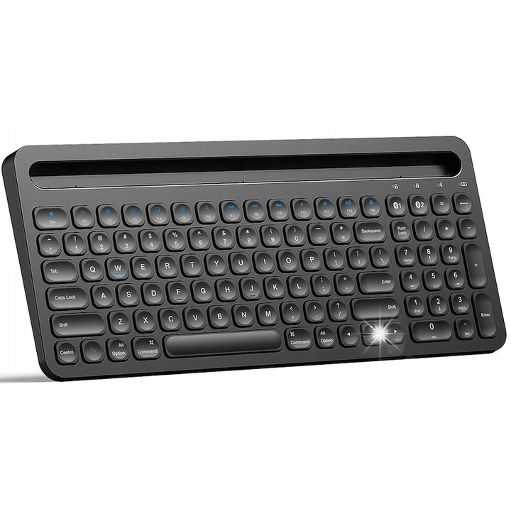 Vezeték nélküli Bluetooth billentyűzet érintőpaddal, szett 2 eszközhöz, 36,8x16,2cm, kompatibilis iOS, Android, Windows rendszerekkel