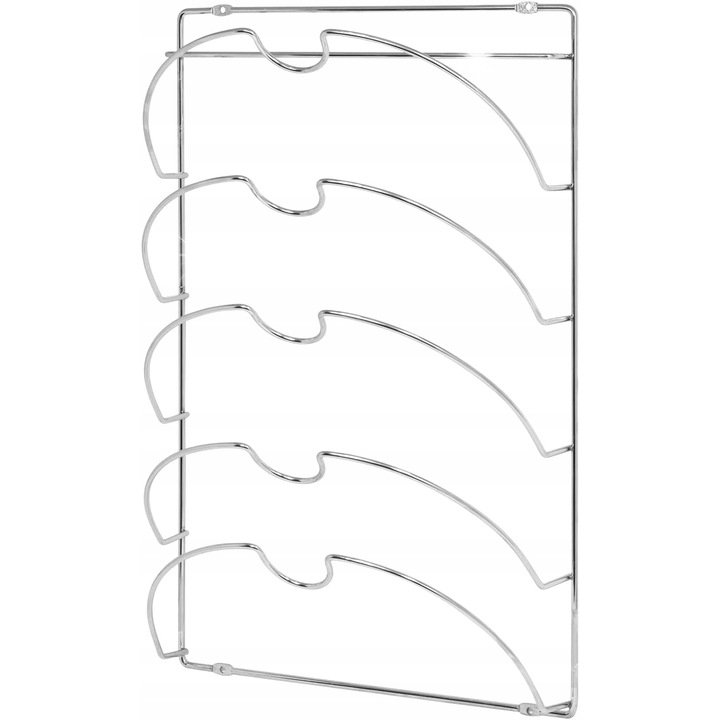 Rendszerező fedőknek, 5 rekeszes, ezüst, 43x27,5cm