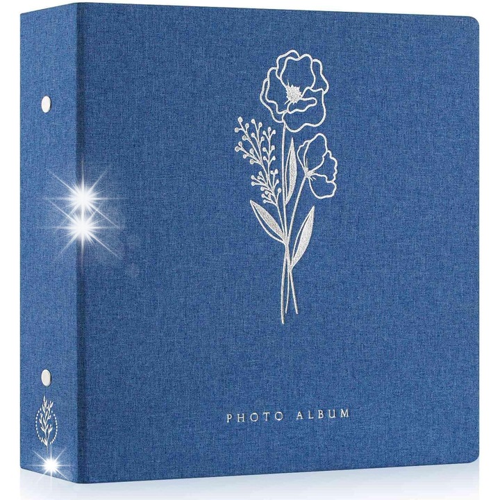 Album foto 1000 poze 10x15cm coperta din in natural, capacitate mare