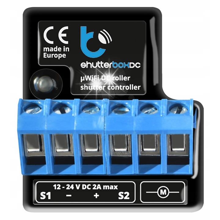 BleBox shutterBox DC WiFi vezérlő redőnyökhöz, 12-24V, távvezérlés, szett
