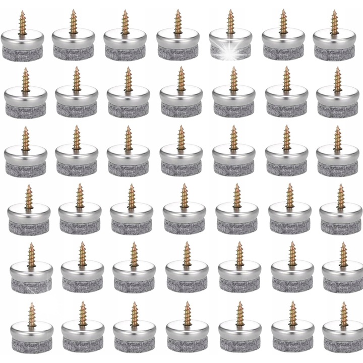 Set 42 protectii din filc pentru picioare de mobilier, 22mm, pentru protectia podelei