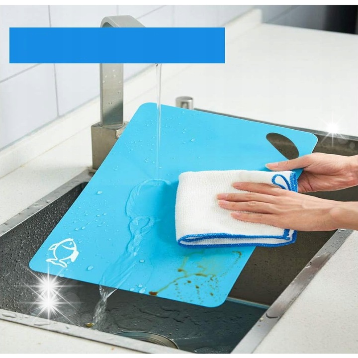 Set 6 tocatoare colorate din plastic, 30,5x38cm, elastice, antibacteriene