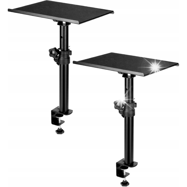 Hangszóró állvány, állítható magasság 35-59 cm, teherbírás 30 kg, platform 23,5x32cm, bilincses tartó
