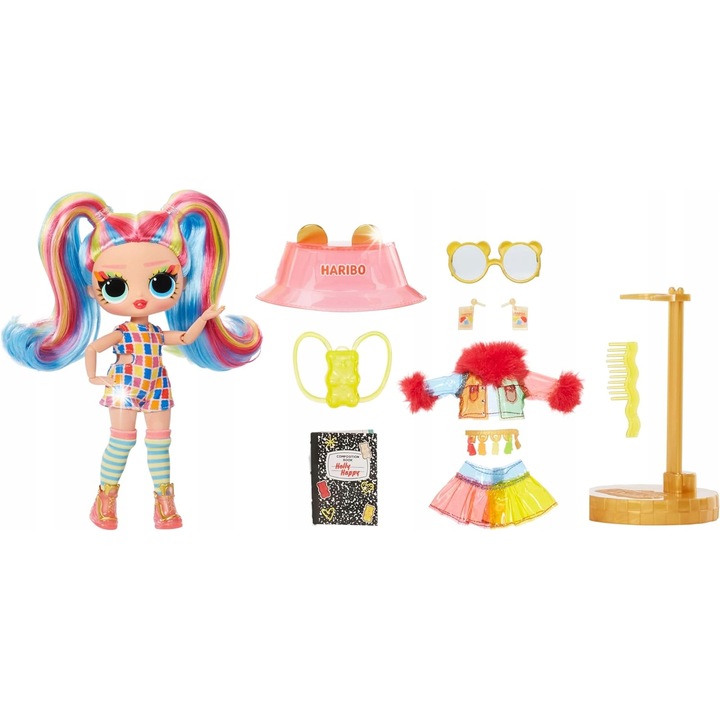 Кукла L.O.L. Surprise Tweens Holly Happy, 15 изненади, аксесоари Goldbears, розова, 30см