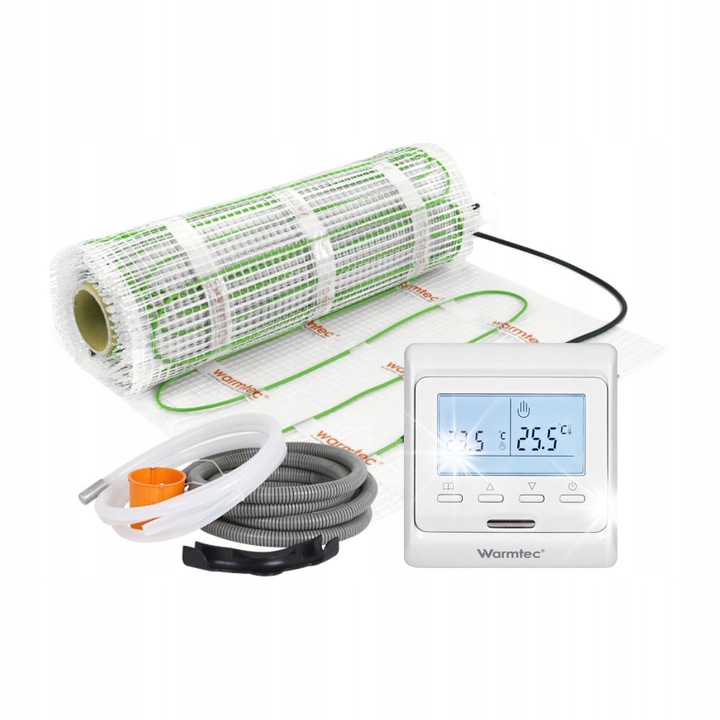 Set incalzire in pardoseala Warmtec DSE-120/T510, 100W/m2, 12m2, autoadeziva, programabila