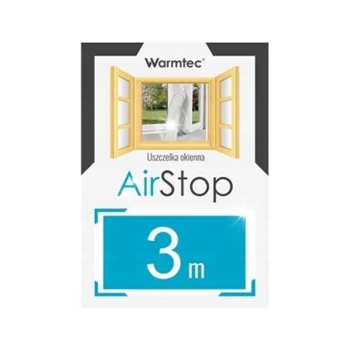 Ablaktömítés AirStop légkondicionálóhoz, 3m, fehér, 1 darab
