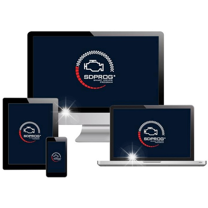 Program diagnostic SDPROG OBDII, licenta 3 dispozitive, Android/iOS/Windows, actualizari gratuite, set