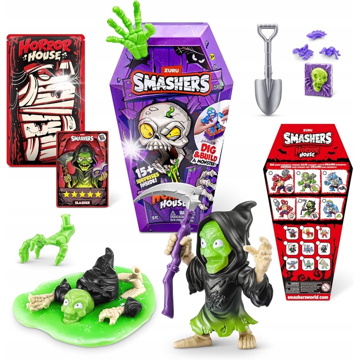 Комплект Smashers Horror House, 3 чудовища, 11x16x30см