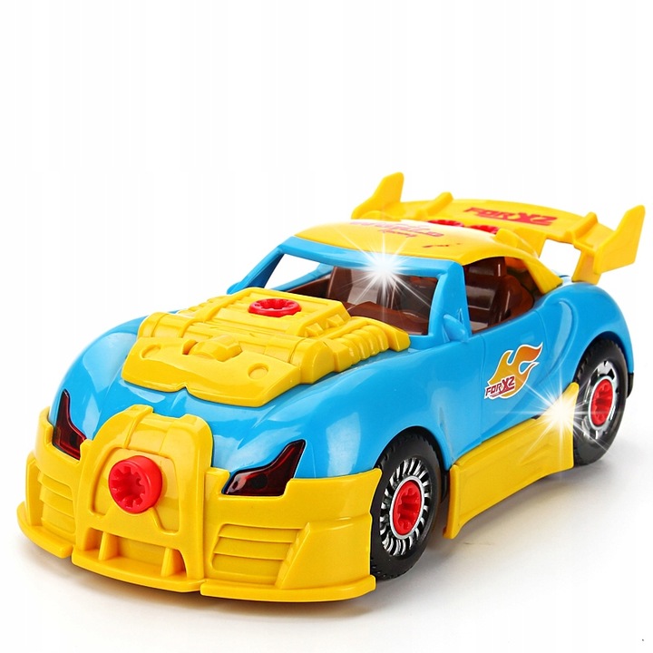 LandToys Bugatti kisautó, összeszerelhető készlet, 39,5x27,5x6,5cm, többszínű