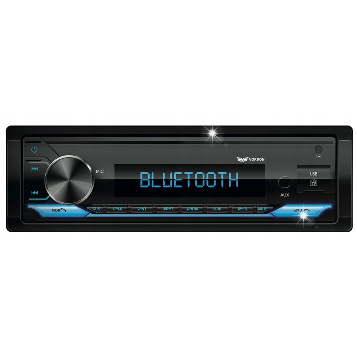 Radio auto Vordon HT-195BT, Bluetooth, USB, AUX, 4x60W, set complet
