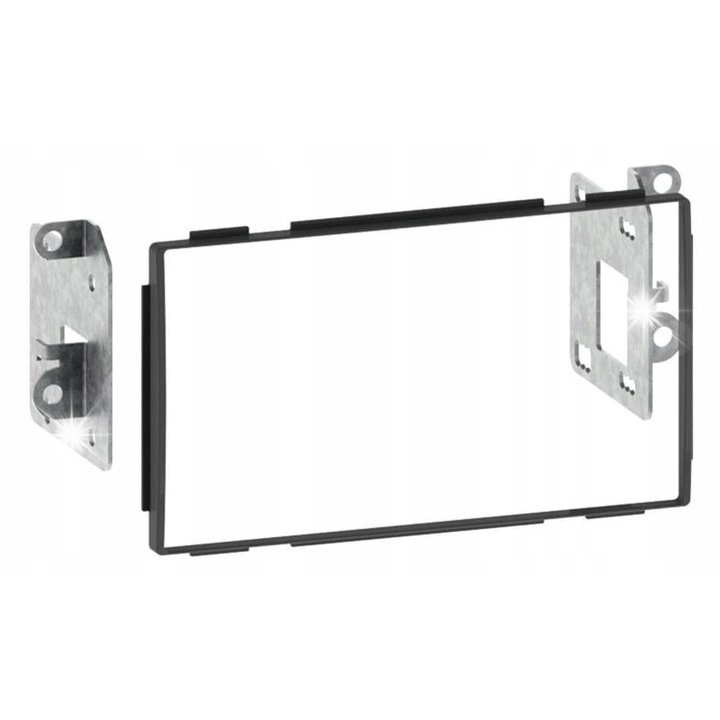 Рамка за радио 2 DIN ACV за Nissan Qashqai J10 02/2007 - 11/2013, черна, размери 98x173mm