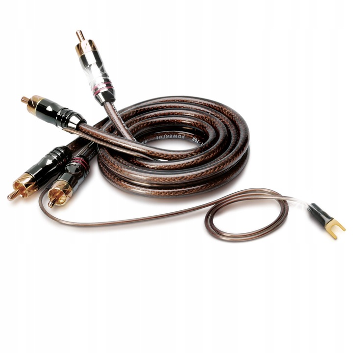 Sinuslive CX-08 RCA kábel, 0,8m, árnyékolt, 3x árnyékolás, fekete
