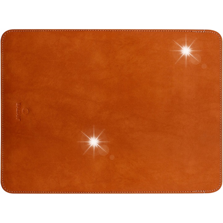 Baltan laptop tok MacBook Pro 14"-hez, valódi bőr, vízálló, barna színű