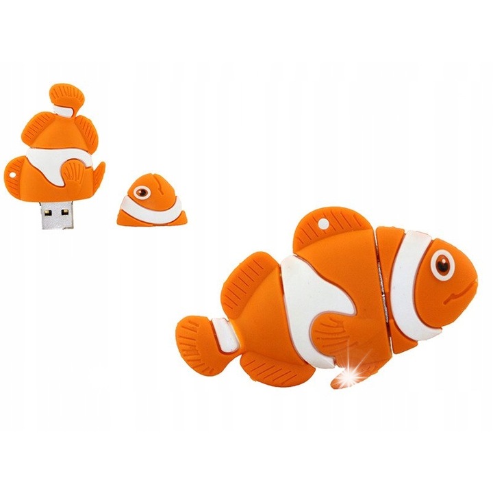 Pendrive USB DIAWAY Nemo 64GB, többszínű, kis méretű, kulcstartóval