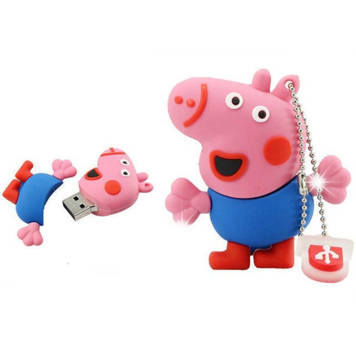 Pendrive USB George Chrum 64GB, többszínű, kulcstartóval