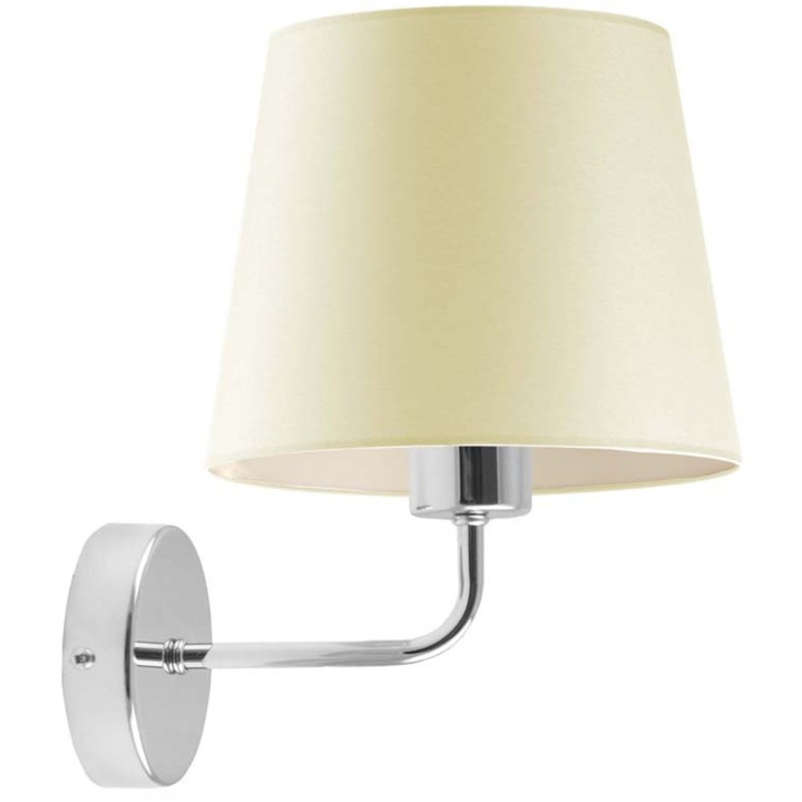 Аплик Volta Light Factory, бял/черен, 20x25см, текстилен абажур, 1xE27, конфигурируем комплект