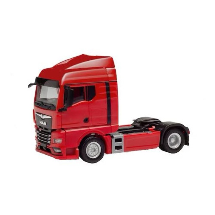 MAN TGX XXL 2 tengelyes vontató makett 1:64 fém replika piros Welly