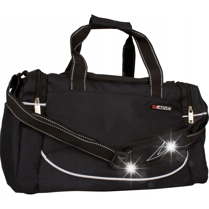 Avento sporttáska 35L, vízálló, 2 fogantyúval, méretei 48x28x27cm, színek: fekete árnyalatok