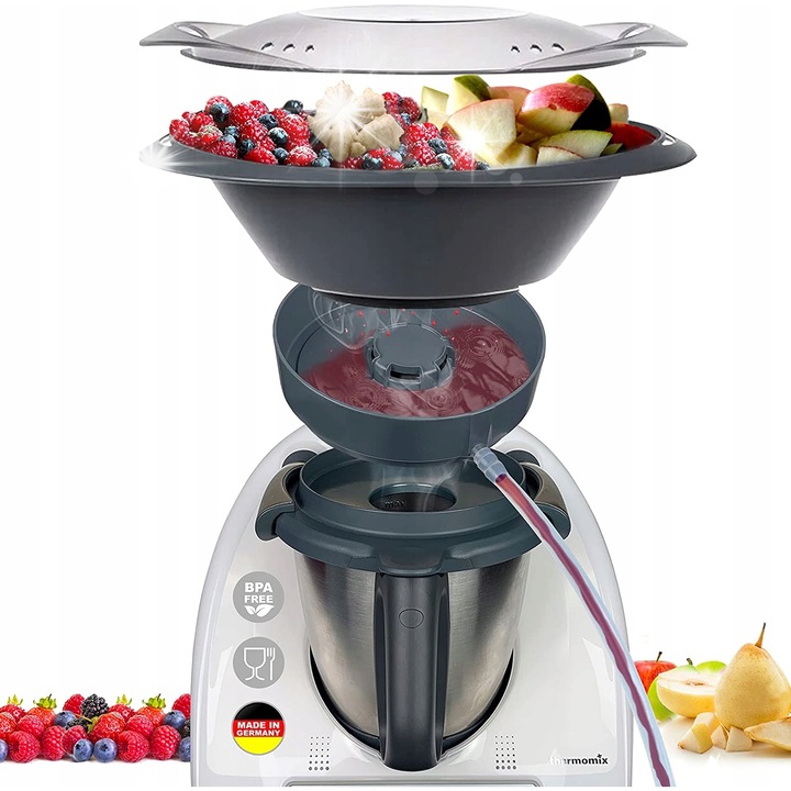 Sokovirowka parowa pentru Thermomix TM6 TM5 TM31, 2 kg, material PP, accesorii incluse