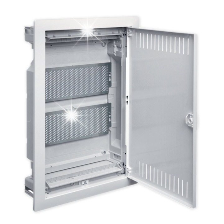 Hager VU24NWB elektromos elosztószekrény, 1 ajtó, 12 modul, fehér, 505,5x348x94,5mm