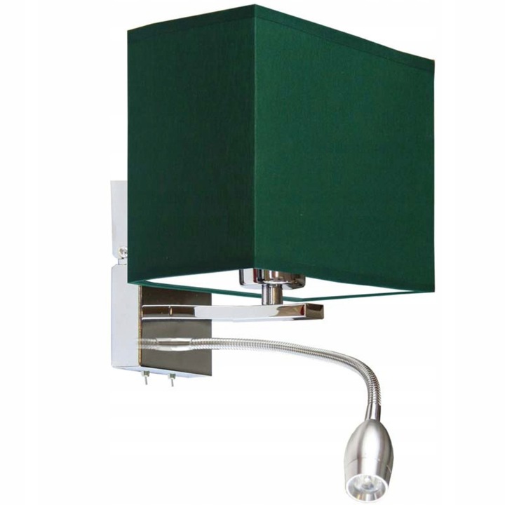 Аплик Volta Light Factory, LED E27, текстилен абажур, 26x25см, цвят: матирана стомана, персонализиран комплект