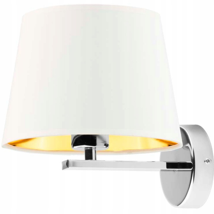 Аплик Volta Light Factory, бял, 20x23см, текстилен абажур, 1xE27 макс 60W