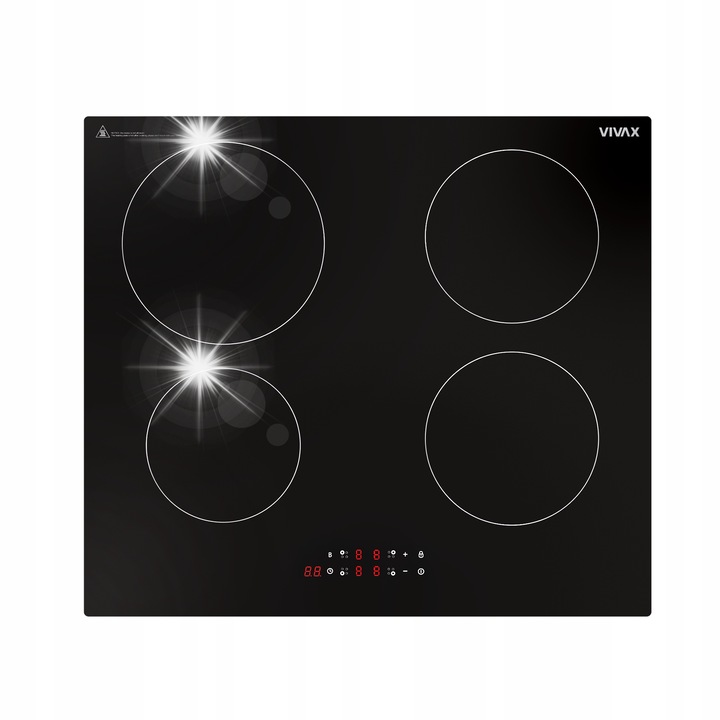 Вграден електрически плот Vivax BH-04MIN, 4 зони, 7,2 kW, черен, 59x52см