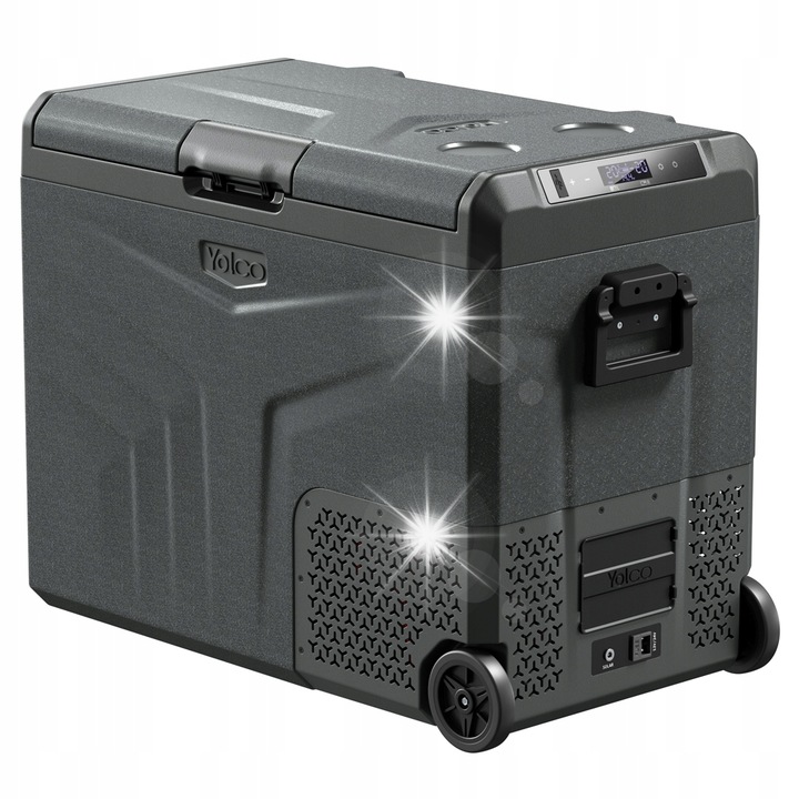 Yolco TCX60 autós hűtőszekrény, 63L, DualZone, 2 rekesz, Bluetooth, 12/24V, 100-240V