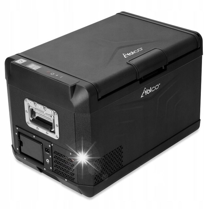Yolco GCX37 hordozható autós hűtőszekrény, 37L, Bluetooth 5.0, 12V/24V és 100-240V tápellátás, méretek 64x40.5x40cm, fekete