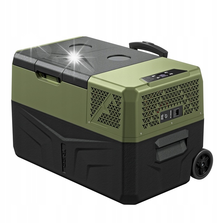 YOLCO BCX30 autós hűtőszekrény, 28L, zöld, Bluetooth, hordozható
